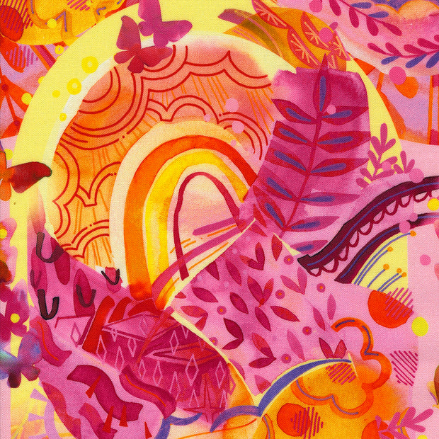Moda Fabrics - Playgrounds Sunrise Pink 1/2m