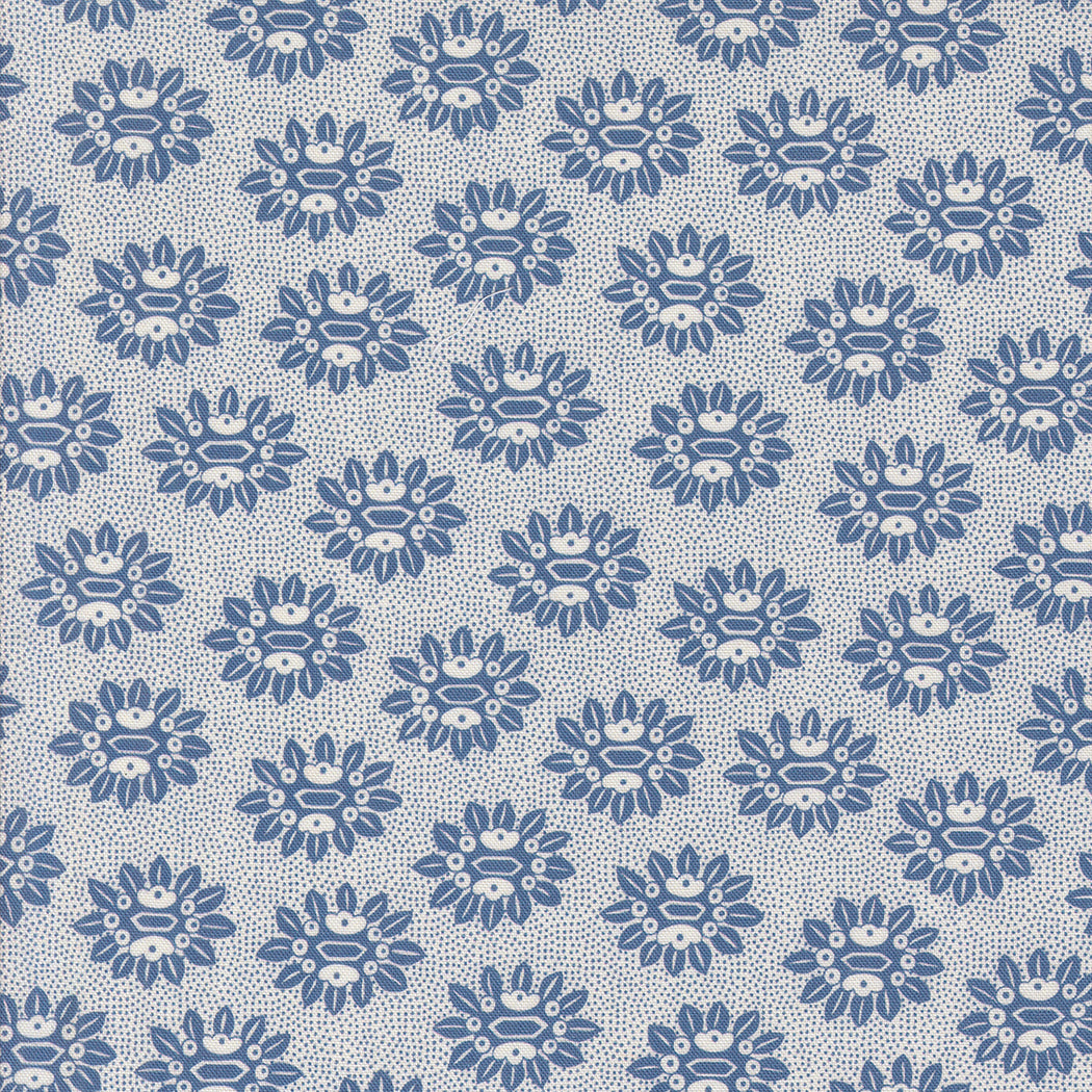 Larking Florals Reproduction Cobalt