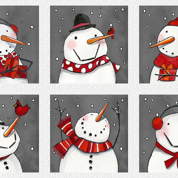 2699B-98 Multi, Snow Folks by Barb Tourtillotte - Panel