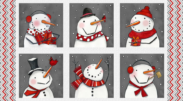 2699B-98 Multi, Snow Folks by Barb Tourtillotte - Panel
