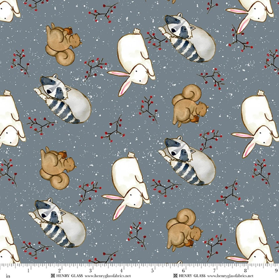2707-77 Grey Blue, Snow Folks by Barb Tourtillotte 1/2m