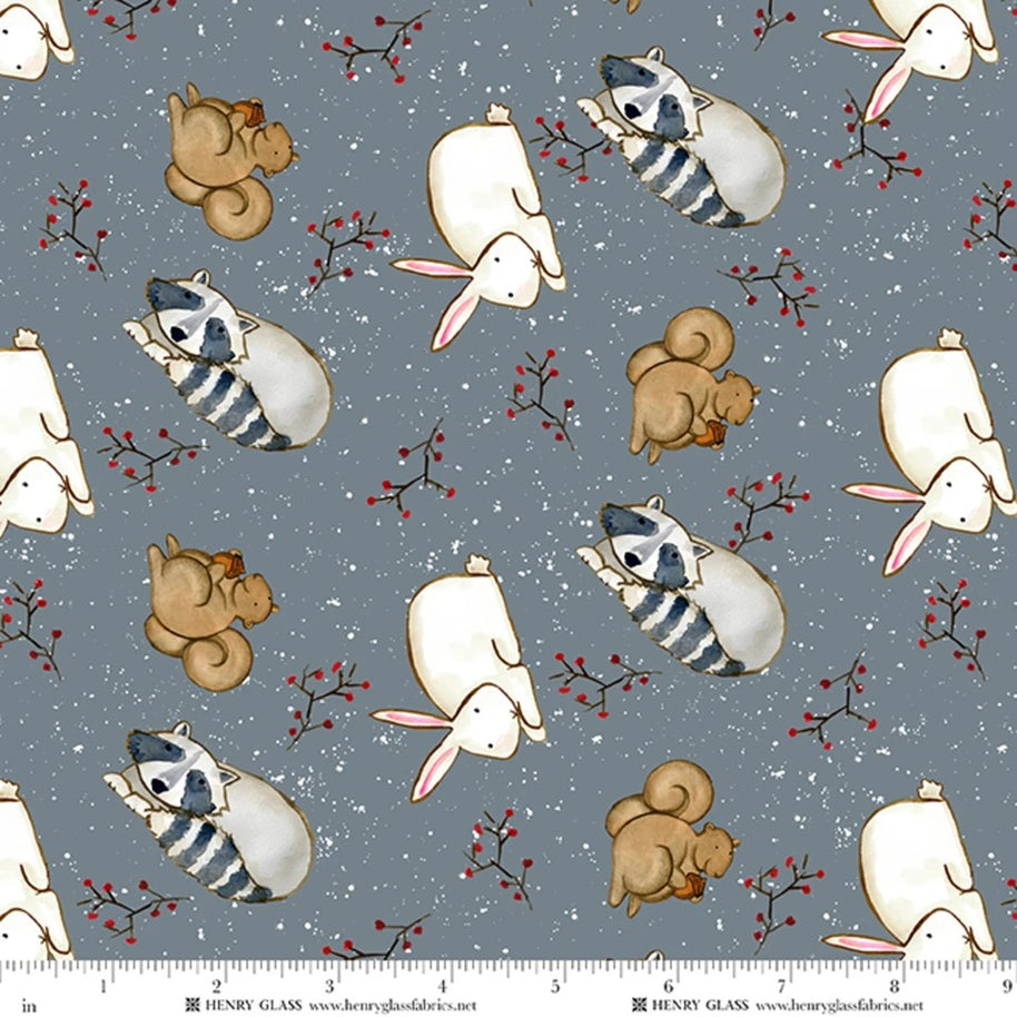 2707-77 Grey Blue, Snow Folks by Barb Tourtillotte 1/2m