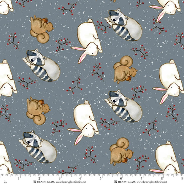 2707-77 Grey Blue, Snow Folks by Barb Tourtillotte 1/2m