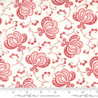 Moda Fabrics - Hollyhocks Roses Jasmine Rose 1/2m