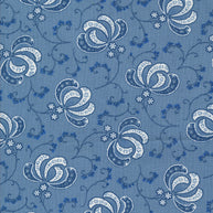 Moda Fabrics - Hollyhocks Roses Sky Blooms 1/2m