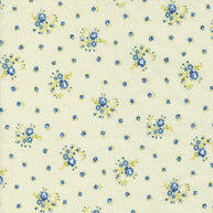 Moda Fabrics - Hollyhocks Roses Jasmine Sky Little Roses 1/2m