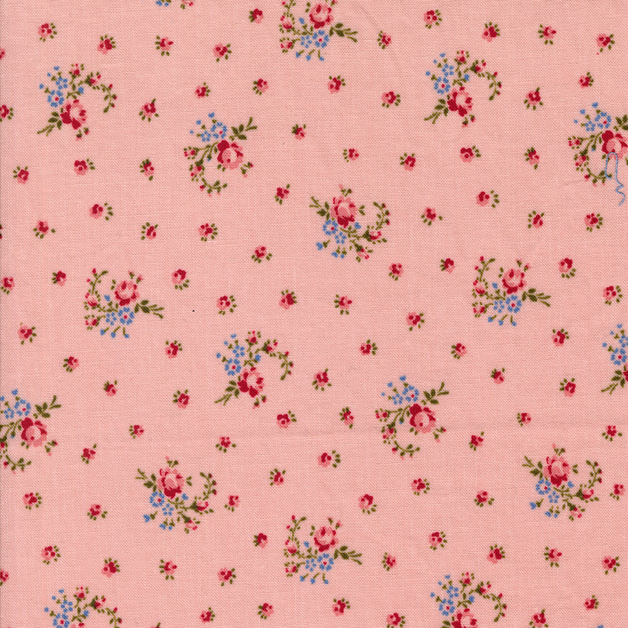 Moda Fabrics - Hollyhocks Roses Hollyhock Pink 1/2m