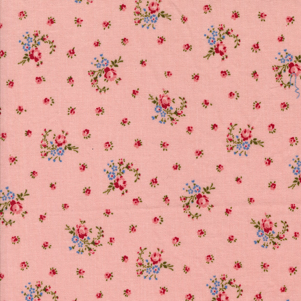 Moda Fabrics - Hollyhocks Roses Hollyhock Pink 1/2m
