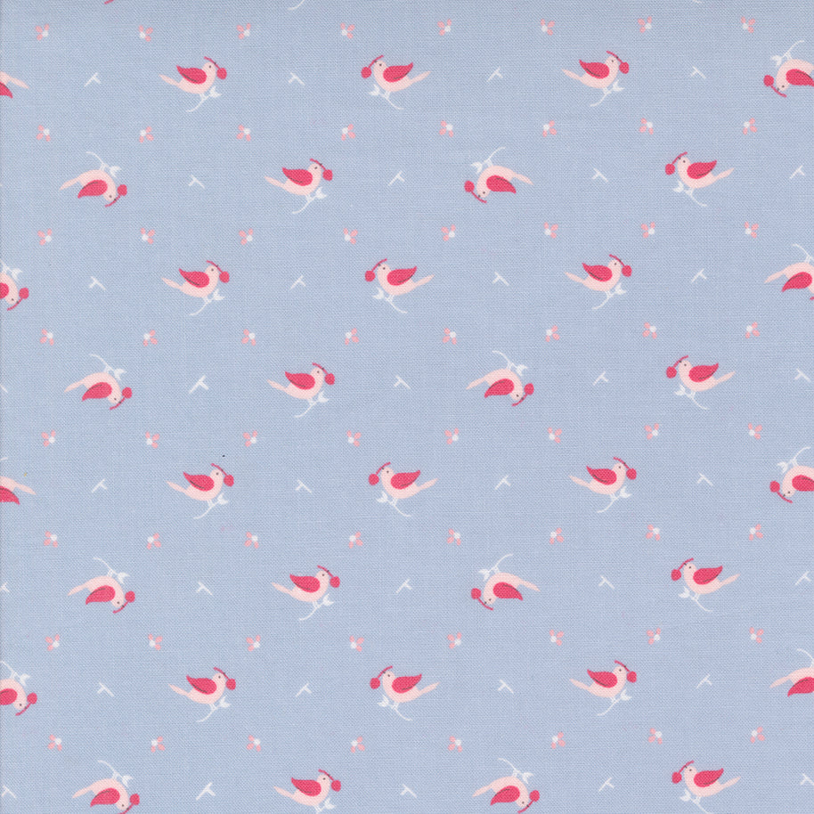 Moda Fabrics - Hollyhocks Roses Sky Early Bird1/2m