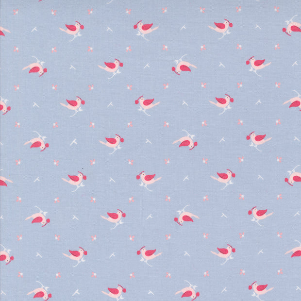 Moda Fabrics - Hollyhocks Roses Sky Early Bird1/2m
