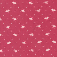 Moda Fabrics - Hollyhocks Roses Geranium Red 1/2m