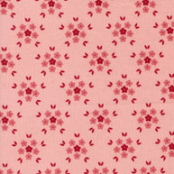 Moda Fabrics - Hollyhocks Roses Pink Flower Puffs 1/2m