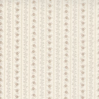 Moda Fabrics - Hollyhocks Roses Linen Floral Stripe1/2m