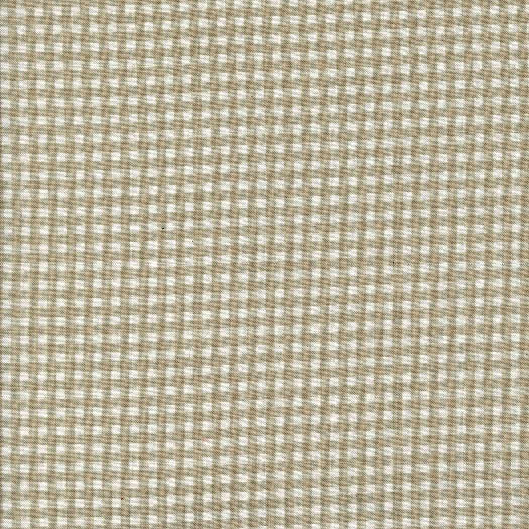 Moda Fabrics - Hollyhocks Roses Linen Red Gingham Check 1/2m