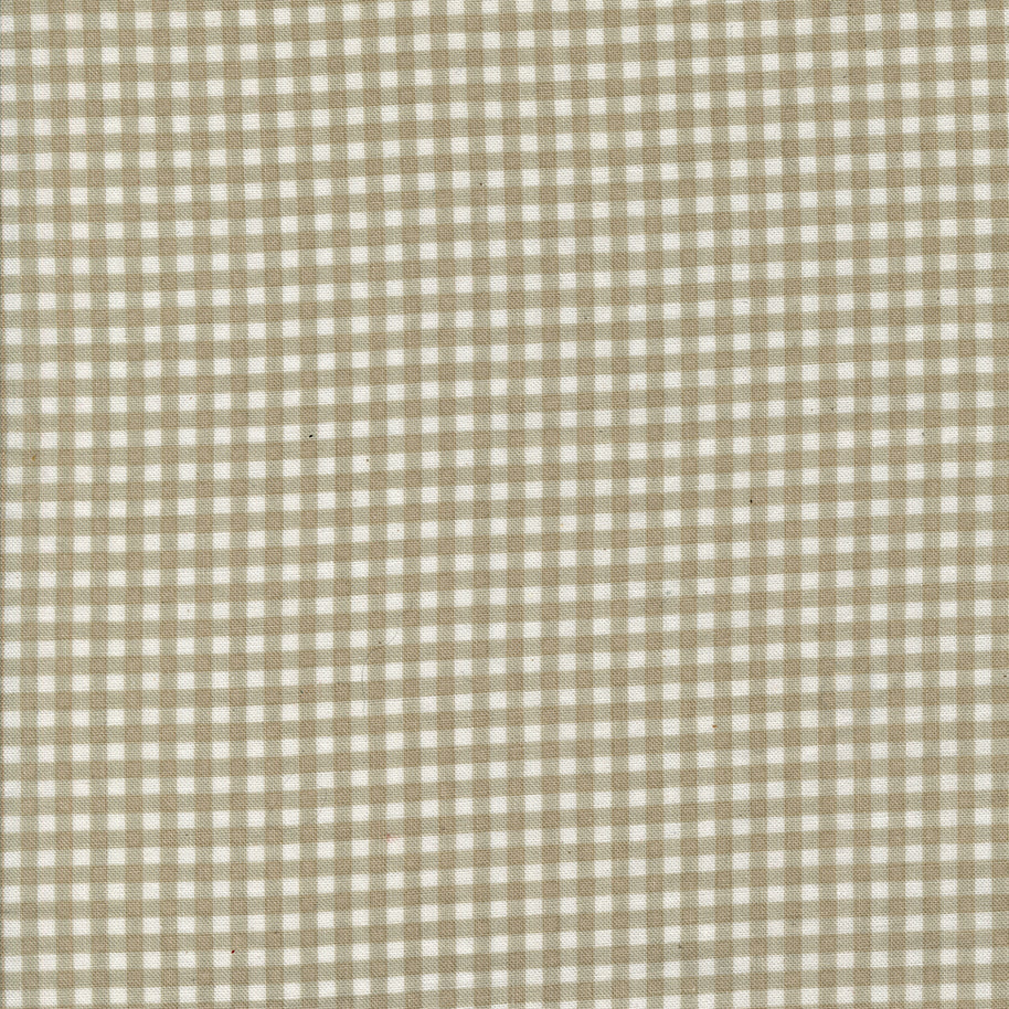 Moda Fabrics - Hollyhocks Roses Linen Red Gingham Check 1/2m