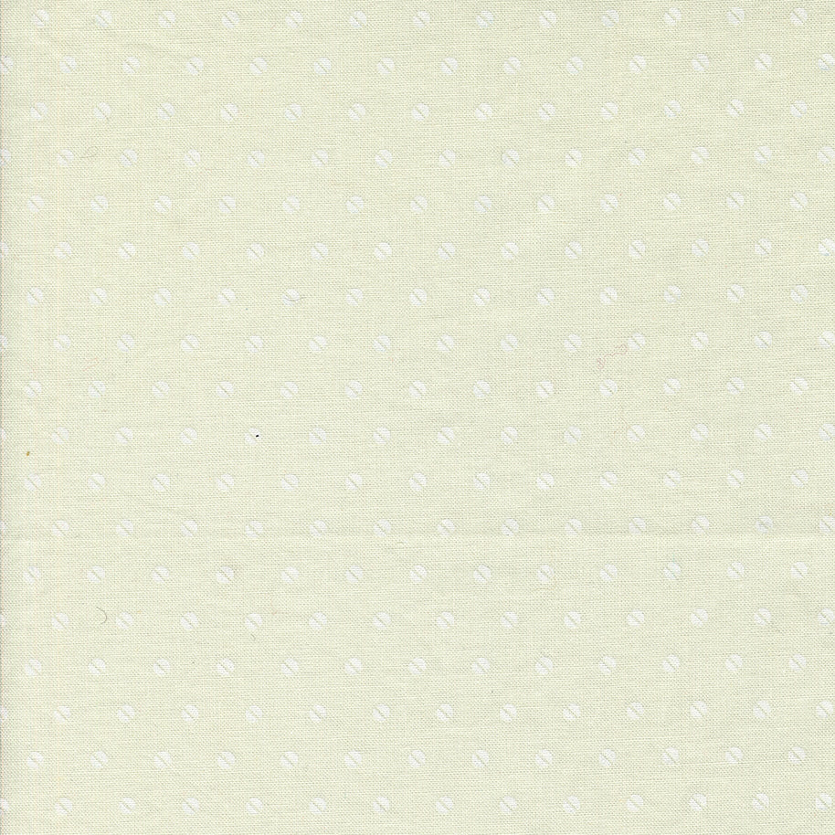 Moda Fabrics - Hollyhocks Roses Jasmine White Seed Dots 1/2m