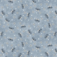 Butterflies and Blooms Lt. Blue 1/2m