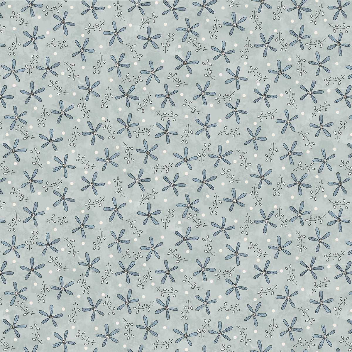 Butterflies and Blooms Lt Blue 1/2m