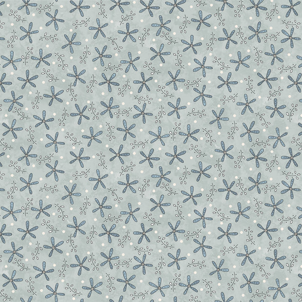 Butterflies and Blooms Lt Blue 1/2m
