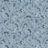 Butterflies and Blooms Lt Blue 1/2m