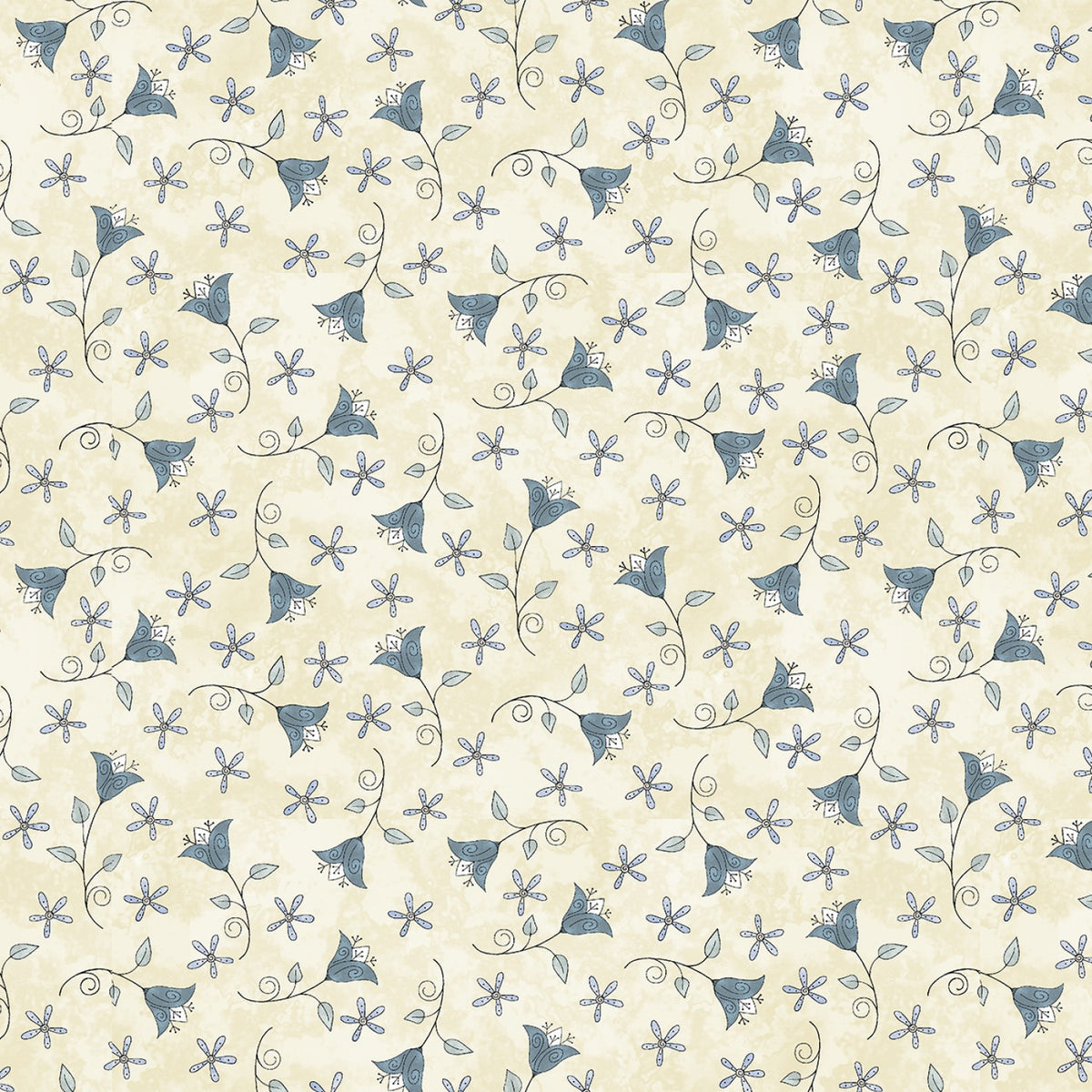 Butterflies and Blooms Cream 1/2m