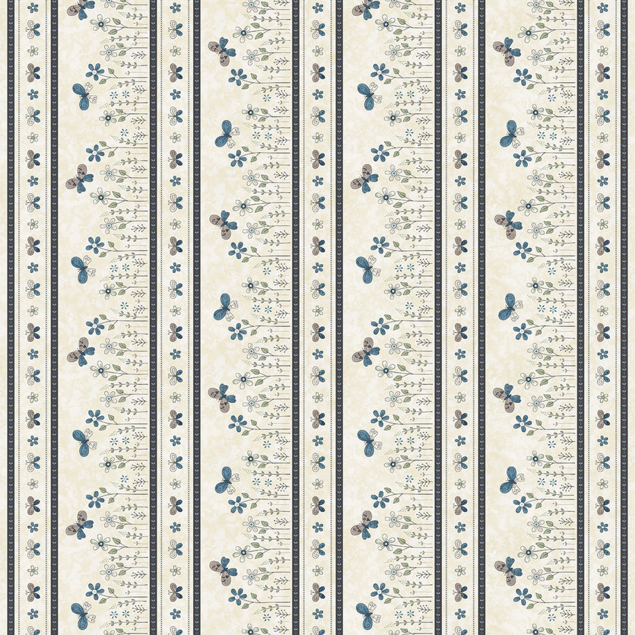 Butterflies and Blooms Cream 1/2m