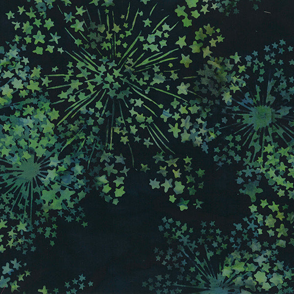 Shoreline Batiks Black Green 1/2m