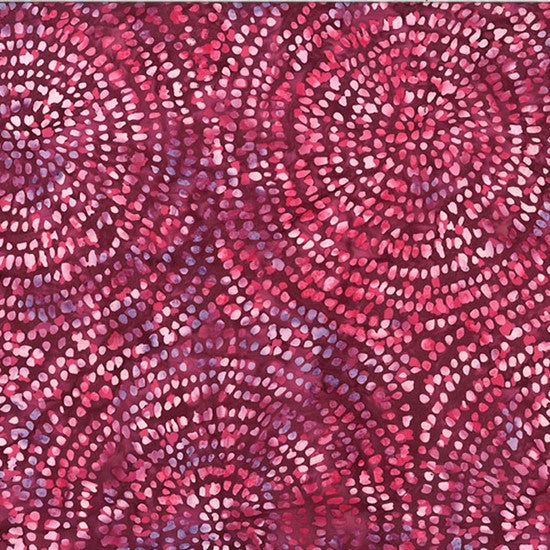 Bold and Bright Batiks Burgundy 1/2m