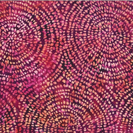 Bold and Bright Batiks Cabarnet 1/2m