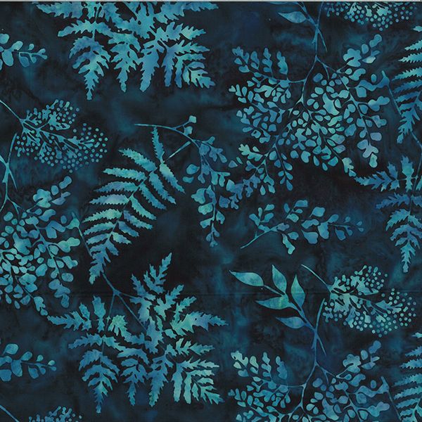 Cool and Collected Batiks Sapphire 1/2m