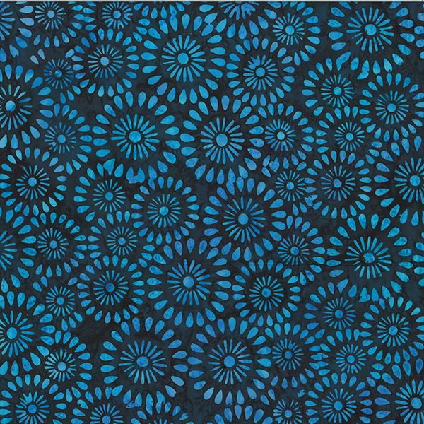 Cool and Collected Batiks Sapphire 1/2m