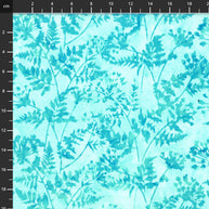 Dandelions at Dusk Batiks Turquoise