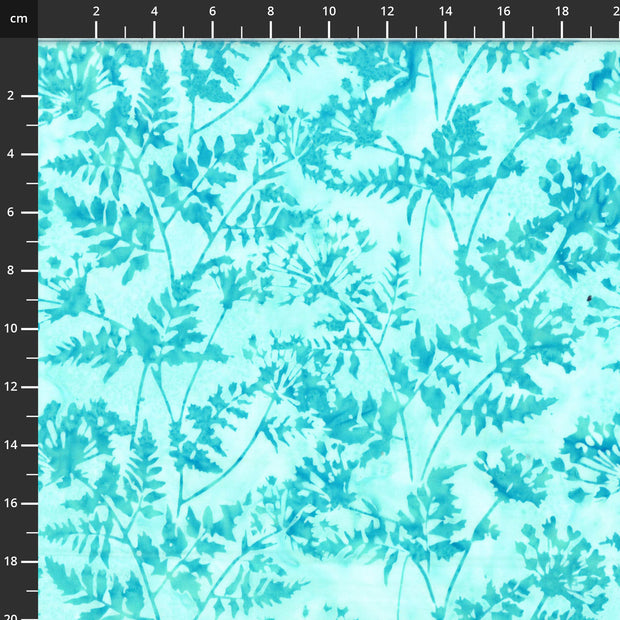 Dandelions at Dusk Batiks Turquoise