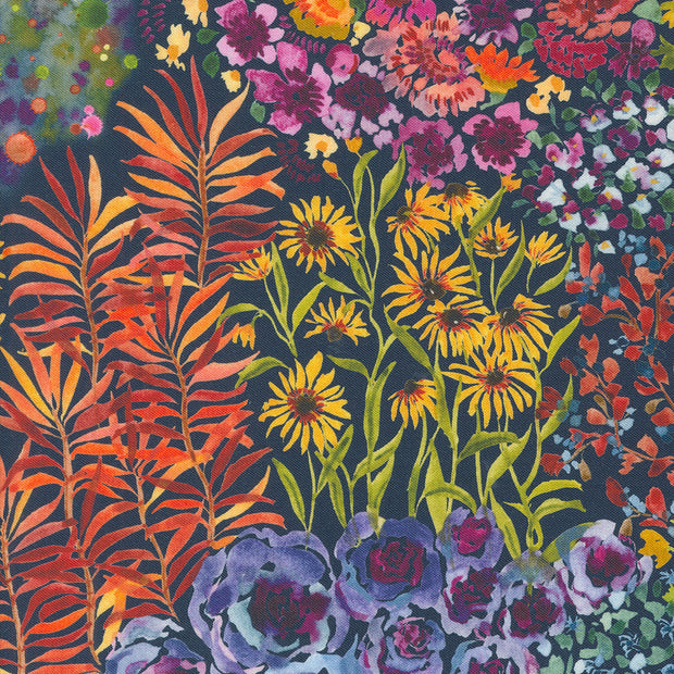 Moda Fabrics - Floribunda Midnight 1/2m