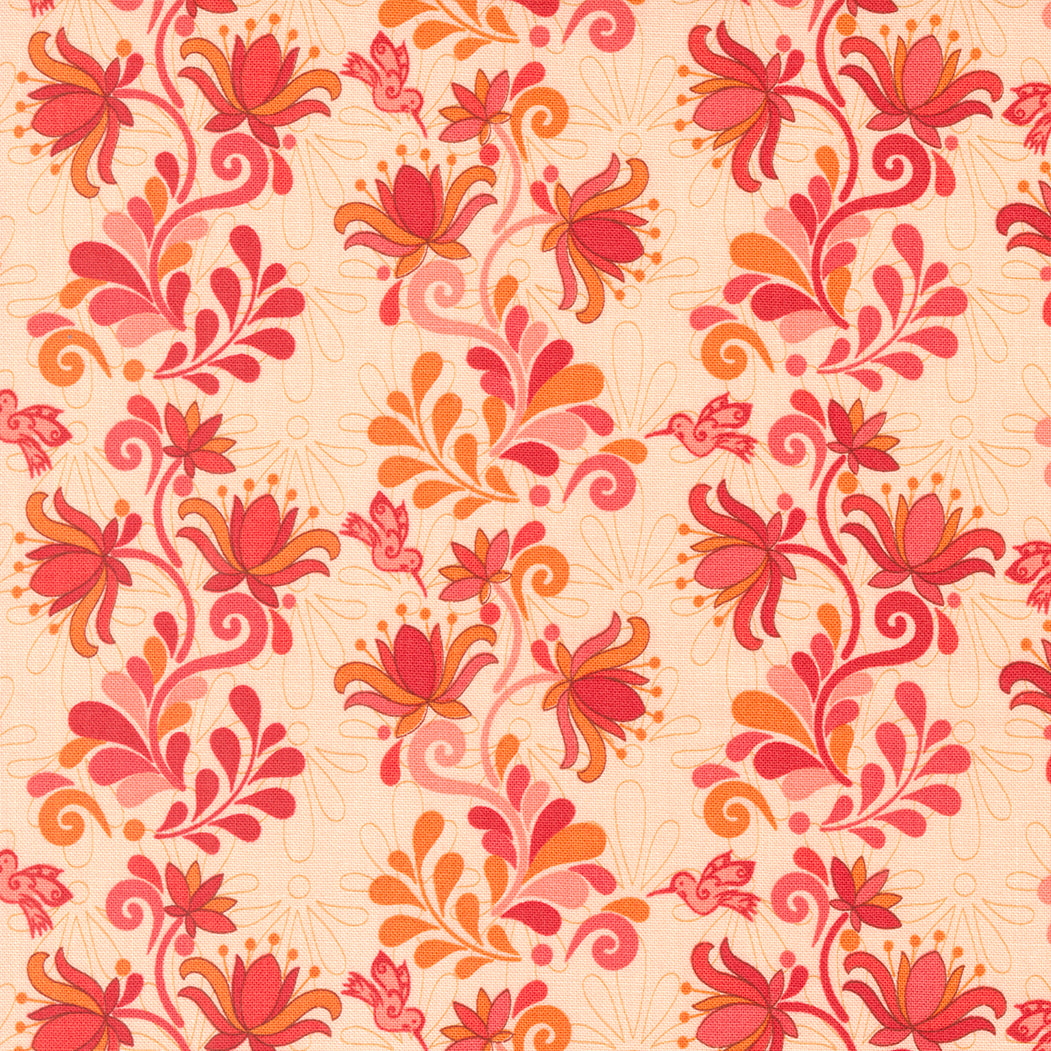 Moda Fabrics - Land of Enchantment Flamingo Feath 1/2m