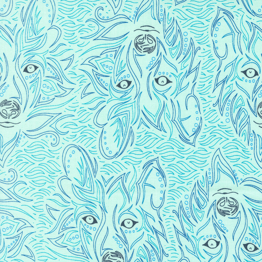 Moda Fabrics - Land of Enchantment Green Aqua 1/2m