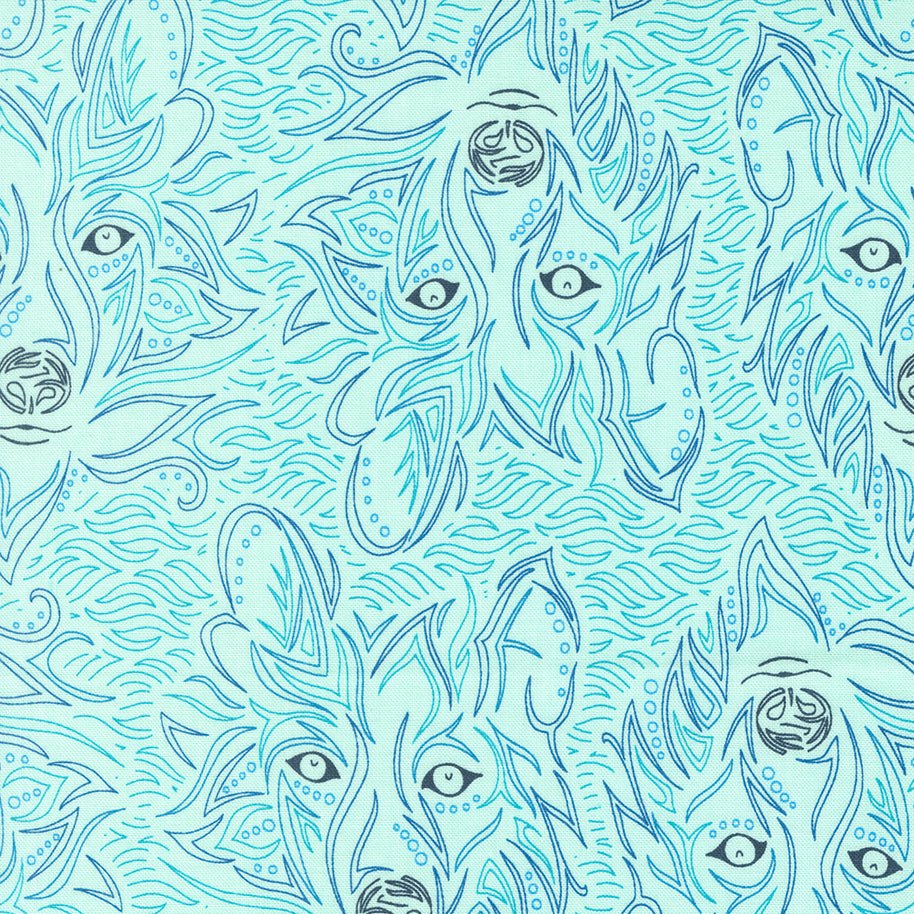 Moda Fabrics - Land of Enchantment Green Aqua 1/2m