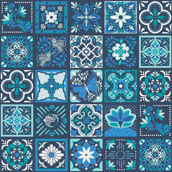 Moda Fabrics - Land of Enchantment Blue Aqua 1/2m