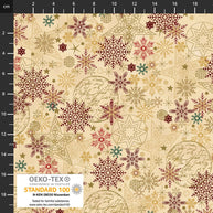 4591-200 Beige Gold, We Love Christmas by Stof Fabrics 1/2m