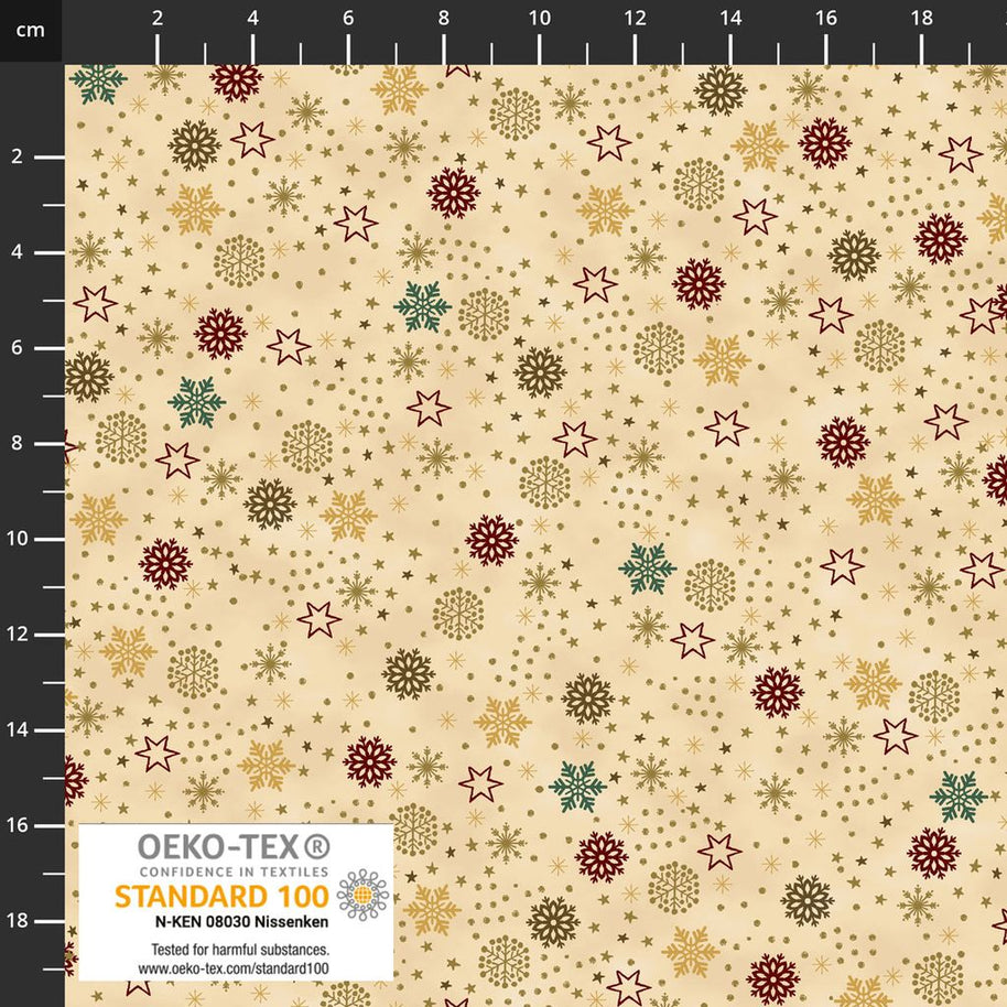 4591-206 Beige Gold, We Love Christmas by Stof Fabrics 1/2m