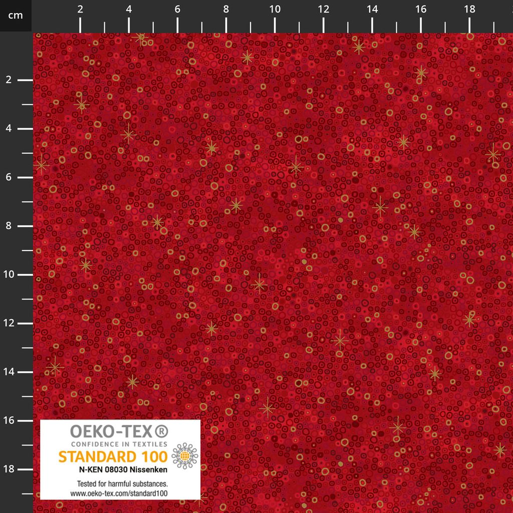 4591-403 Red Gold, We Love Christmas by Stof Fabrics 1/2m