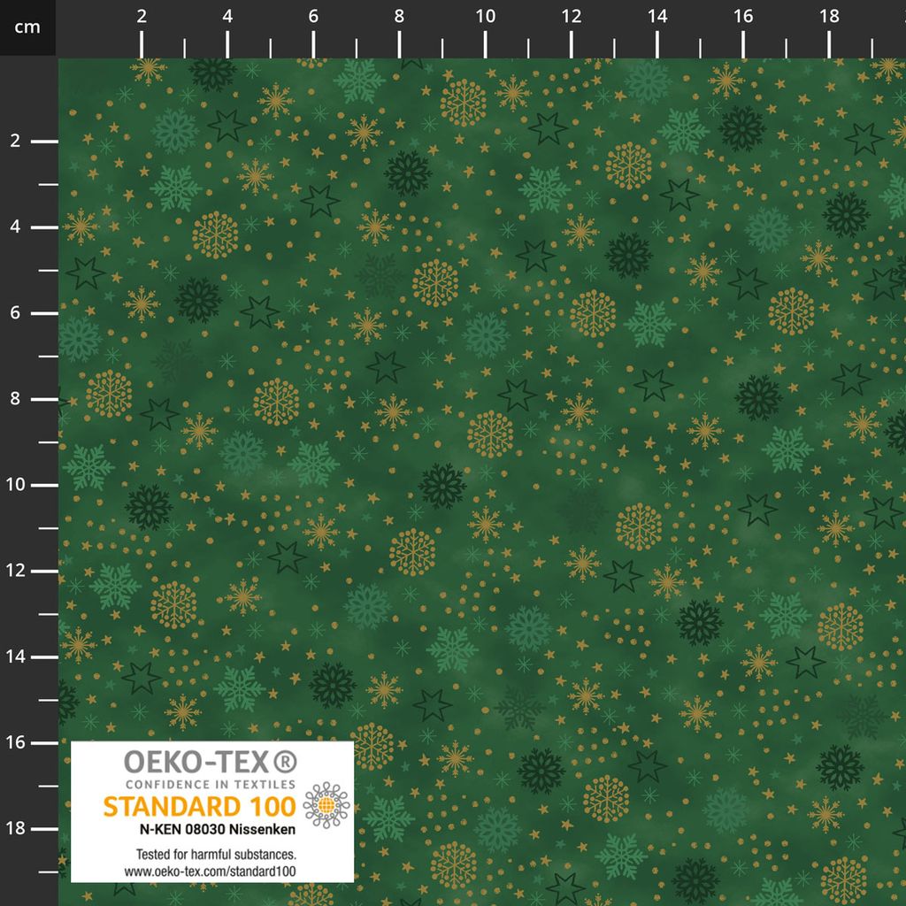 4591-804 Green Gold, We Love Christmas by Stof Fabrics 1/2m