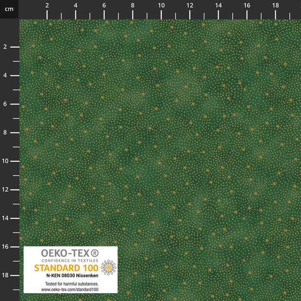 4591-809 Green Gold, We Love Christmas by Stof Fabrics 1/2m