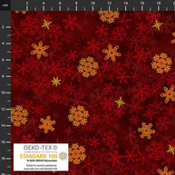 4592-002 Red Gold, We Love Christmas by Stof Fabrics 1/2m
