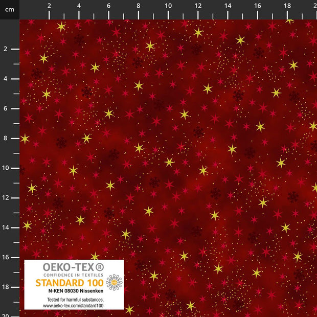 4592-005 Red Gold, We Love Christmas by Stof Fabrics 1/2m