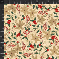 4592-203 Beige Gold, We Love Christmas by Stof Fabrics 1/2m