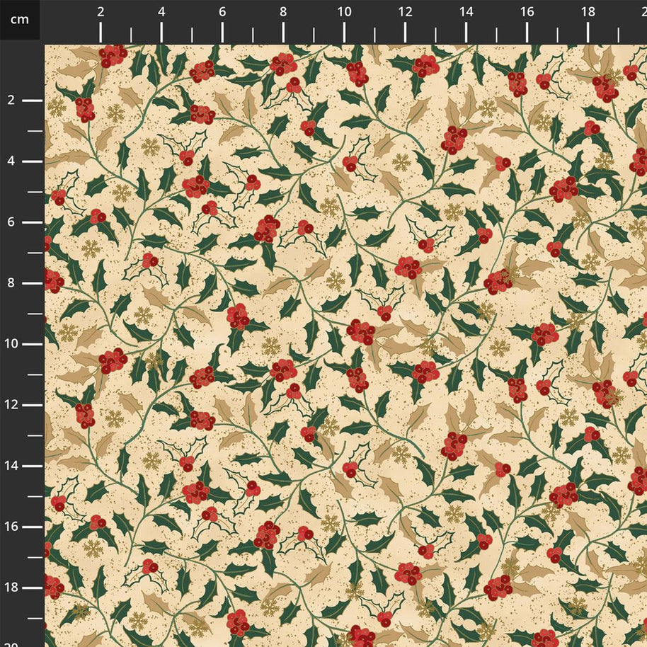 4592-205 Beige Gold, We Love Christmas by Stof Fabrics 1/2m