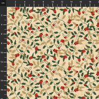 4592-205 Beige Gold, We Love Christmas by Stof Fabrics 1/2m