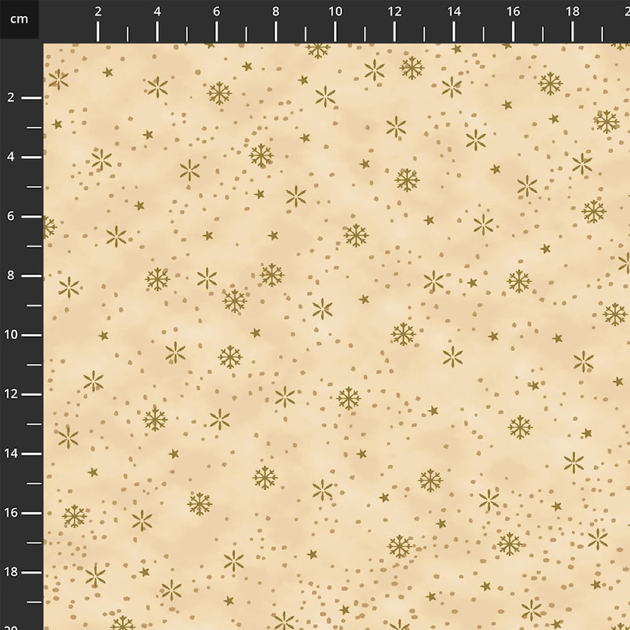 4592-206 Beige Gold, We Love Christmas by Stof Fabrics 1/2m