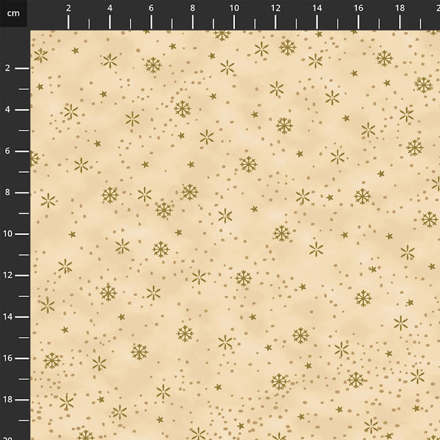 4592-206 Beige Gold, We Love Christmas by Stof Fabrics 1/2m